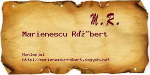 Marienescu Róbert névjegykártya
